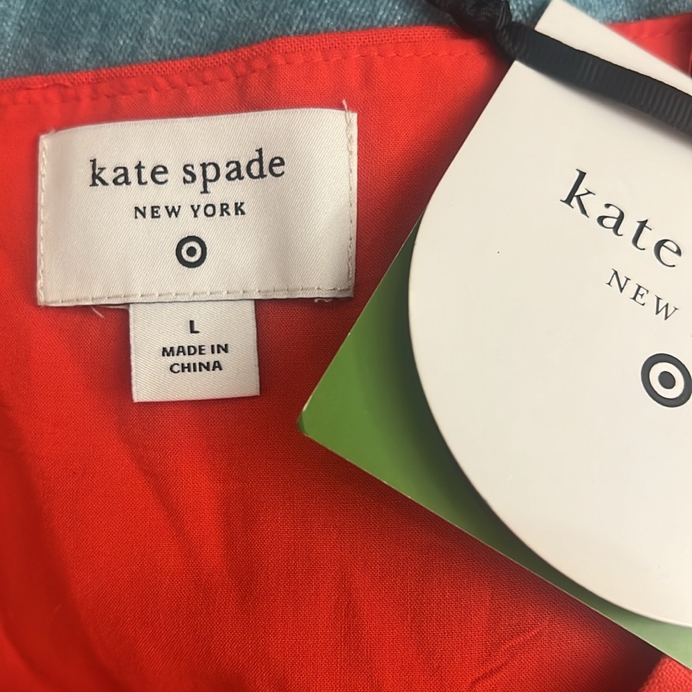 Kate Spade Red Scalloped Mini Dress size Large - Picture 5 of 5